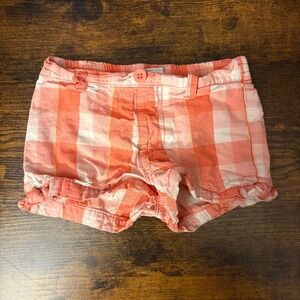 Healthtex Plaid Shorts Coral Pink‎ White Yellow Elastic Waist (Girls 3T)